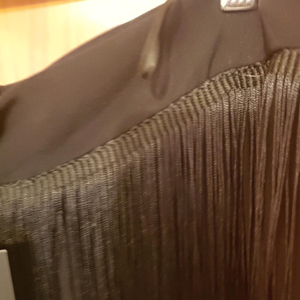 NWT Fancy black fringed Pants